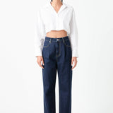 Raw Edge Cropped Shirts