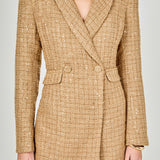 Premium Sequin Tweed Blazer Romper