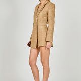 Premium Sequin Tweed Blazer Romper