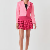 Colorblock Short Blazer