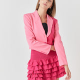Colorblock Short Blazer