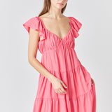 Back Bow Tie Maxi Dress