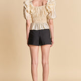 Smocked Puff Sleeve Top