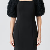 Puff Sleeve Mini Dress