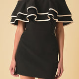 Off-The-Shoulder Ruffle Mini Dress