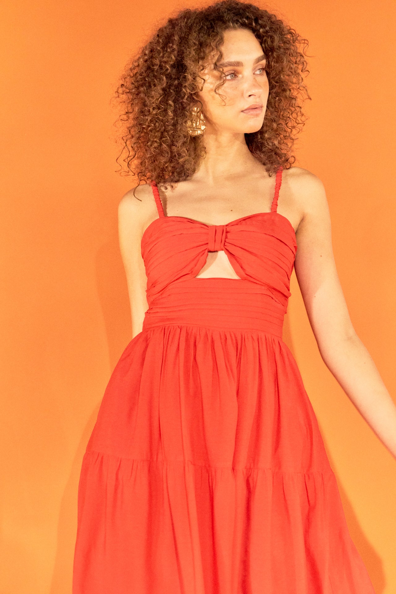 Cut-Out Midi Dress - Endless Rose