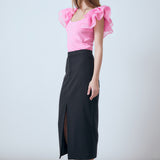 Organza Ruffle with Knit Top