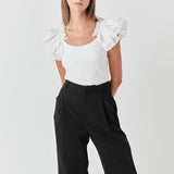 Organza Ruffle with Knit Top