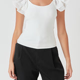 Organza Ruffle with Knit Top