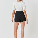 Premium Pearl-Trimmed Shorts