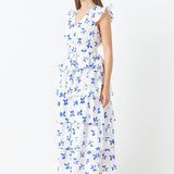 Floral Layered Long Dress