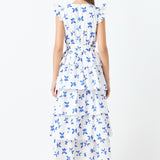 Floral Layered Long Dress
