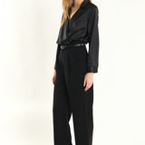 Wrapped Satin Blouse