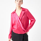 Wrapped Satin Blouse