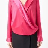 Wrapped Satin Blouse