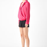 Wrapped Satin Blouse