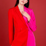 Contrast Blazer Romper