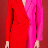 Contrast Blazer Romper