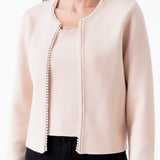 Pearl Trim Knit Cardigan