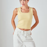 Pearl Trim Knit Tank Top