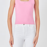 Pearl Trim Knit Tank Top