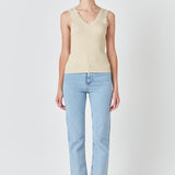 Scallop Detail Sleeveless Top