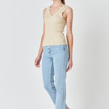 Scallop Detail Sleeveless Top
