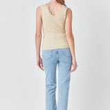 Scallop Detail Sleeveless Top