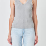 Scallop Detail Sleeveless Top