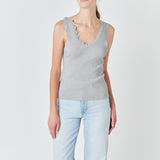 Scallop Detail Sleeveless Top
