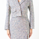 Sequins Tweed Blazer