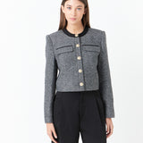 Herringbone Contrast Blazer