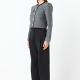 Herringbone Contrast Blazer