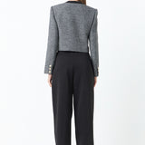 Herringbone Contrast Blazer