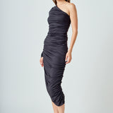Asymmetrical Knit Midi Dress