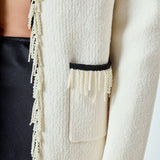 Pearl Trim Knit Cardigan