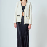 Pearl Trim Knit Cardigan