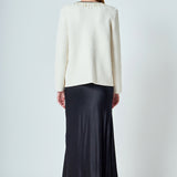 Pearl Trim Knit Cardigan