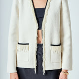 Pearl Trim Knit Cardigan