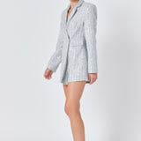 Premium Sequins Tweed Romper