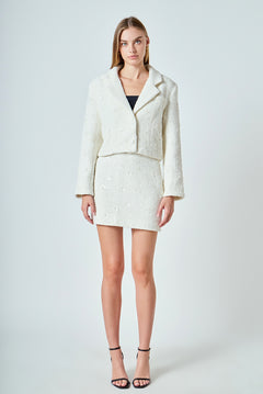 Sequins Cropped Blazer