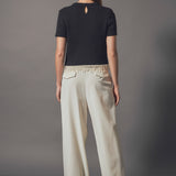 Premium Pearl Trim Knit Top