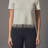 Premium Pearl Trim Knit Top