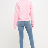 Bonjour Lettering Beads Sweatshirt