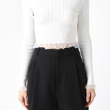 Edge Detail Fitted Sweater