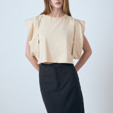 Drop Shoulder Cropped Top