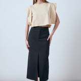 Drop Shoulder Cropped Top