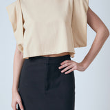 Drop Shoulder Cropped Top