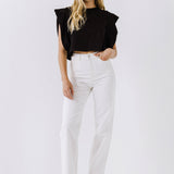 Drop Shoulder Cropped Top
