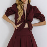 Tied Front Cropped Top